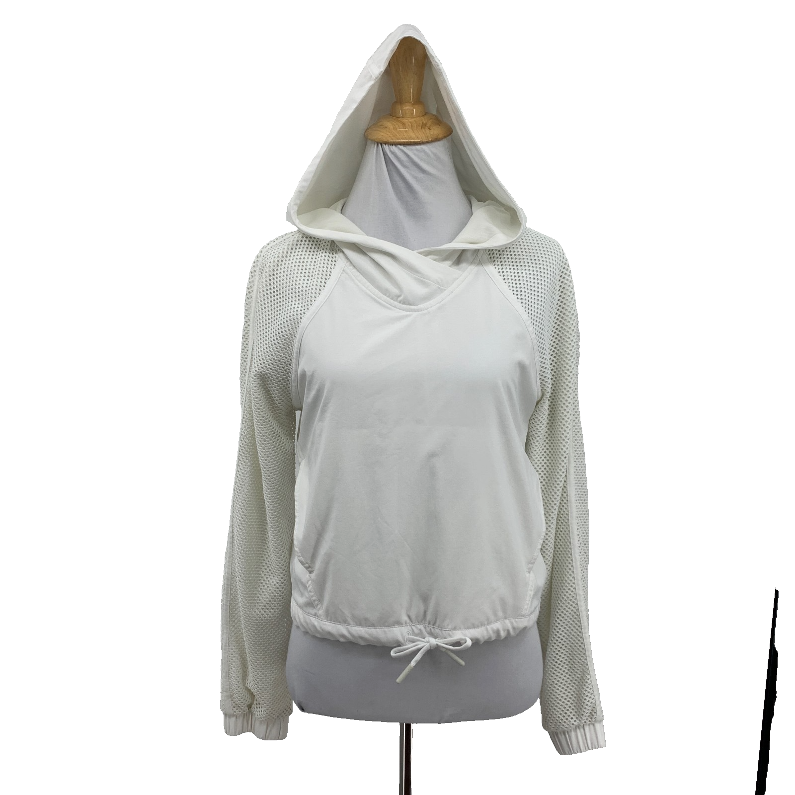 Lululemon Jacket Womens 4 White Catch A Breeze Raglan Sleeve Mesh Lined Cropped